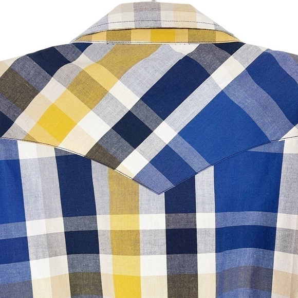 Levis Plaid Western Pearl Snap Mens Long Sleeve Multicolored Shirt XXL - Picture 5 of 15